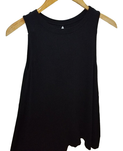 Vestido Remera Remeron Modal Elastizado Negro T U