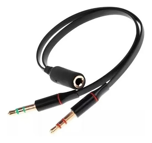 Cable Divisor De Audio Para Pc De 3.5mm Audífonos Micrófono