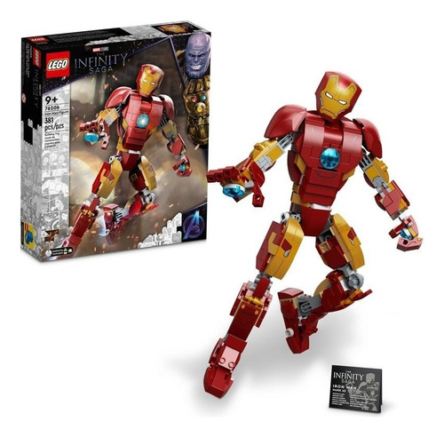 Kit De Construcción Lego Marvel Figura De Iron Man 76206 381 Piezas 3+