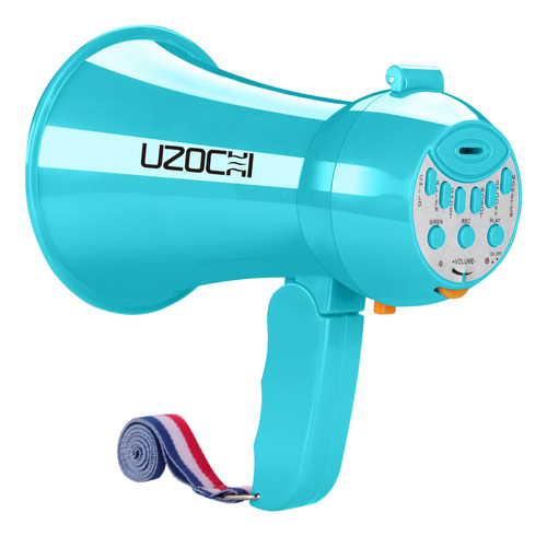 Uzochi Mini Megafono Altavoz Bullhorn Con Sirena Y Grabacion