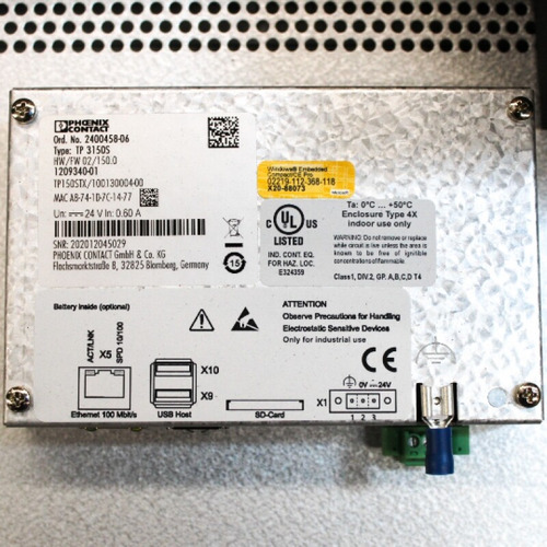 Phoenix Contact 2400458-06 15 Hmi Touch Panel Xga T Ccw