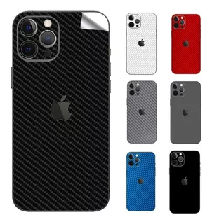 Skin Ploteo Texturado Fibra Carbono iPhone X 11 12 Pro Max