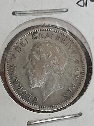 Moneda Inglaterra 6 Pence 1927 Km#828 Ref 598 Libro 3
