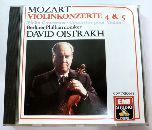 Cd Mozart Violin Concerto 4 Y 5 David Oistrakh Berliner (ff)