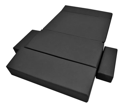 Imagen 2 de 2 de Sofa Cama Con Brasos De Una Plaza Forro Ultra Cuero.