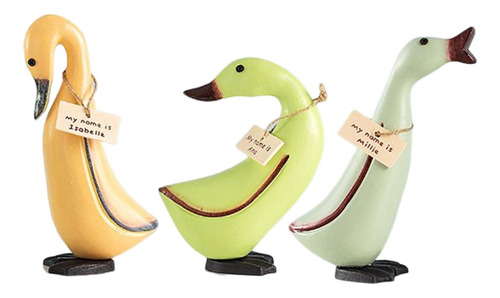 Juego De 3 Estatuas De De Madera, Artesanías, Estilo Para