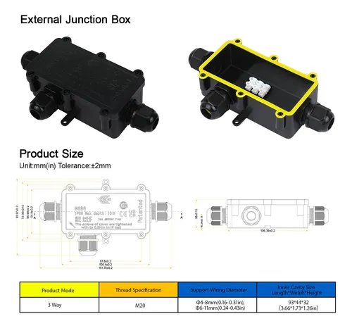Caja De Conexiones Externa Impermeable Ip68, Línea De ...