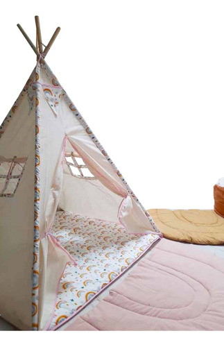 Carpa India Con Base Acolchonada, Tipi, Pijamada, Teepee 