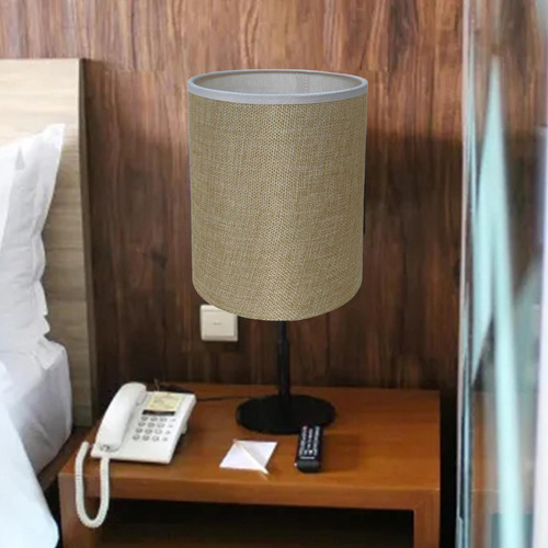 Pantalla De Lino Para Lámpara De Pie, Estilo Ronda Amarilla