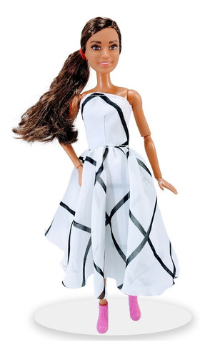 Ropa Para Barbie Cvv_0722 Vestido Veraniego Blanco