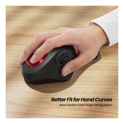 Mouse De Trackball Ergonómico Inalámbrico De Nulea, Mouse De