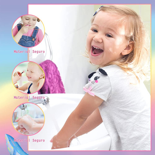 Kit De Maquillaje Lavable Para Niñas Sirena Y Princesa