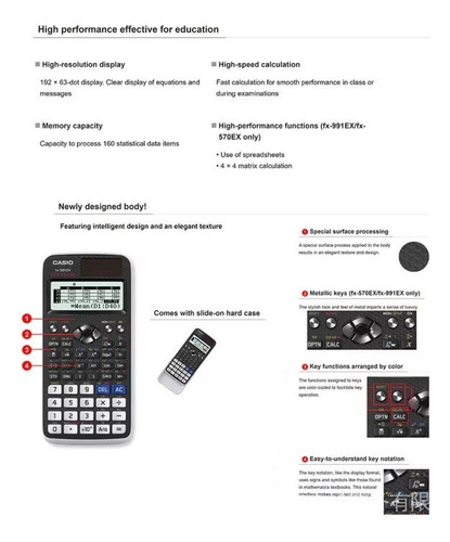Fx-991ex Classwiz Calculadora Científica 552 Funciones Negro