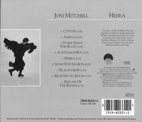 Cd Hejira (joni Mitchell) Estándar