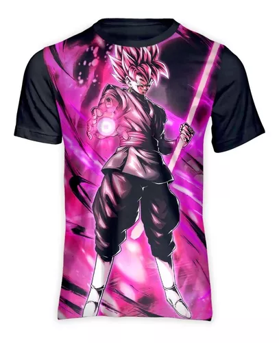 Camiseta Plus Size Estampa Goku Black Ssj Anime 405 - Escorrega o Preço