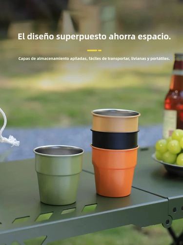 Tazas De Acero Inoxidable 304 Tazas De Café 300ml 5pz