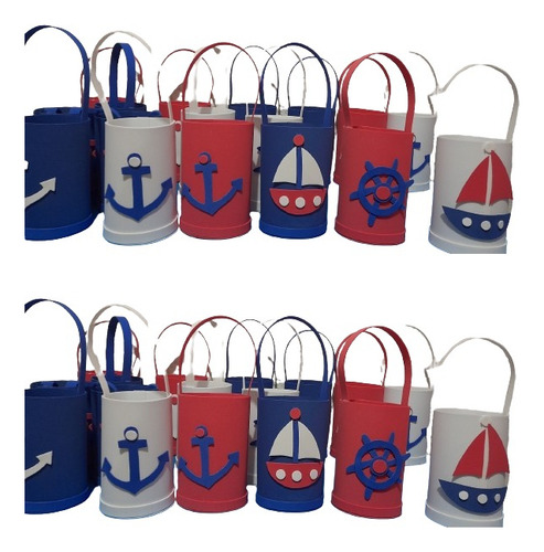 Sorpresitas Barcos Timón Nautico Goma Eva Dulceros Marinero