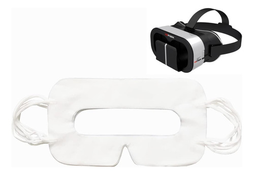 100 Pack White Disposable Vr Face Covers Sanitary Vr Cover .
