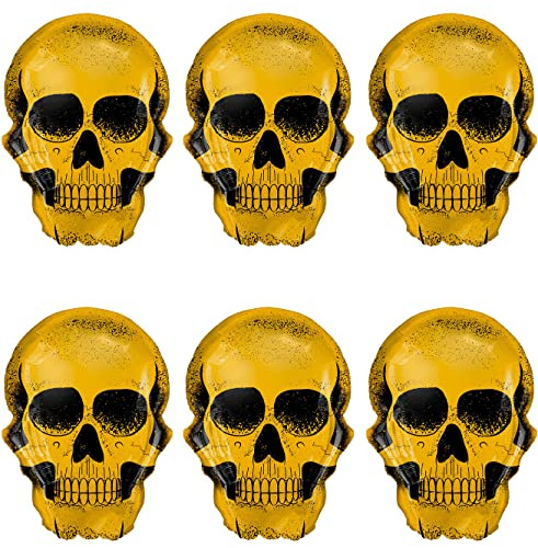 Calavera Halloween Globos - 30.2  Oro Skeleton Foil G7bnw
