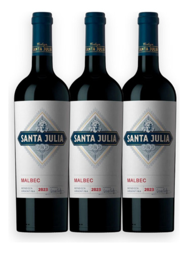 Santa Julia Vino Malbec Kit X3u 750ml Santa Julia Mendoza