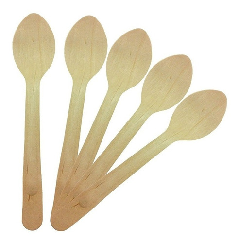 Birchware 100-piece Cucharas De Madera Clásicos Compostables