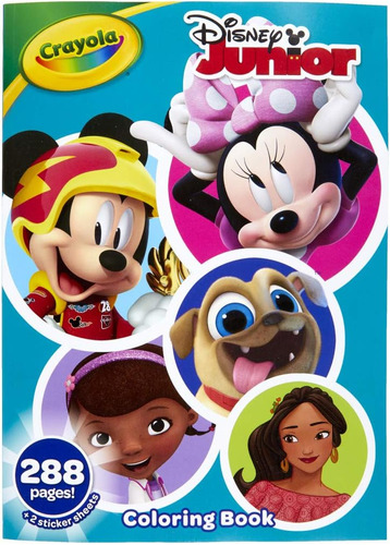 Disney Crayola Coloring Book W/ Stickers, 288 Pages