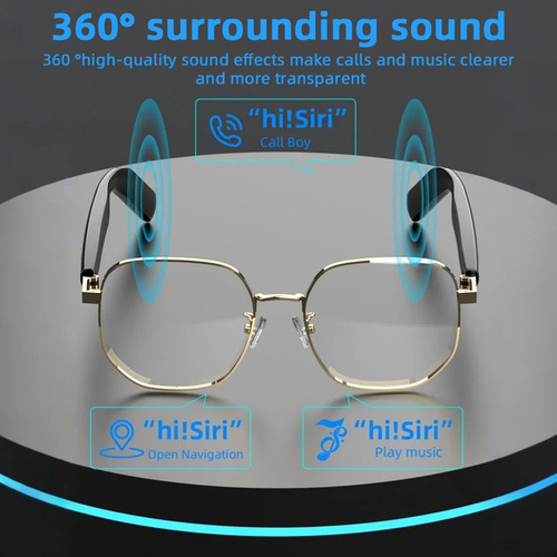 Gafas De Sol Inteligentes Bluetooth Con Micrófono Y Altavoz