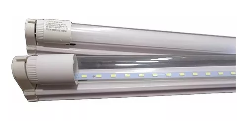 CANALETA CON 1 TUBO LED T8 1.20 MTOS 18W 100-240v LUZ BLANCA VIDRIO –