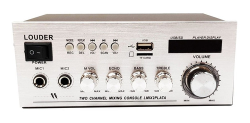 Amplificador Kit Paquete Perifoneo Voceo Usb/sd/bt Trompeta