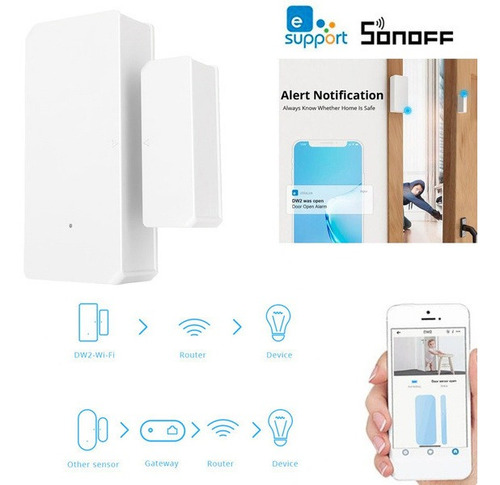 Imagen 1 de 3 de Sensor Magnético Sonoff Wifi Para Puertas O Ventanas