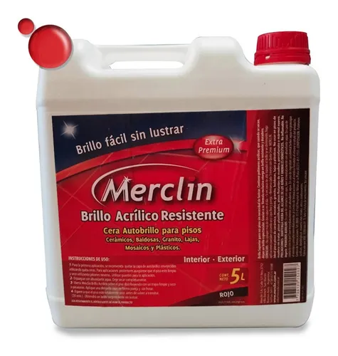 comprar Cera Brillo Acrilico 5 Litros Merclin Pisos Rojos comprar Cera Brillo Acrilico 5 Litros Merclin Pisos Rojos