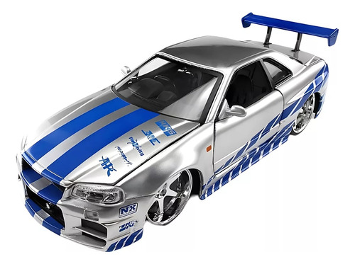 Brian's Nissan Skyline Gt-r (r34) Fast & Furious 1:24 - Jada