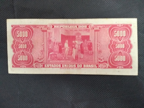 Cedula De 5000 Cruzeiros Tiradentes