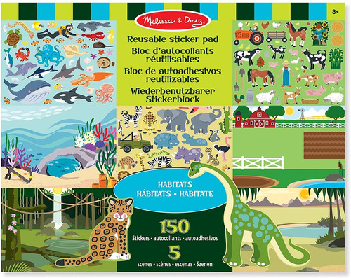 Melissa & Doug - Habitats Almohadillas Adhesivas Reutilizabl