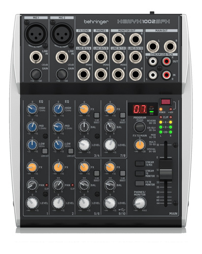 Behringer Xenyx 1002sfx Mezcladora De 10 Canales Con Efectos