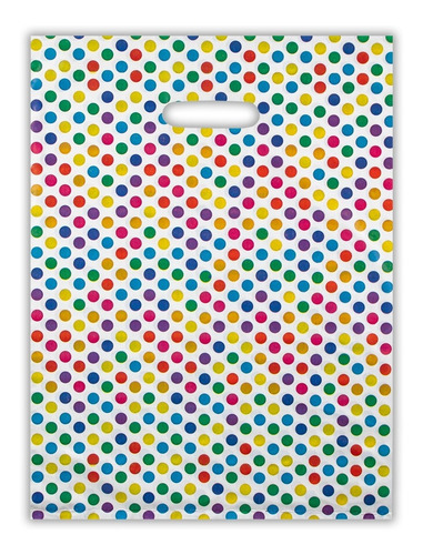 Sacola Boca De Palhaço 20x30 Estampada Bolinha Colorida 50un