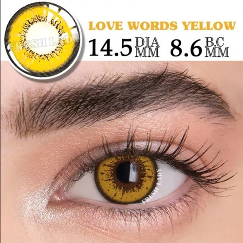 Pupilentes Amarillos Para Cosplay Lentes De Contacto Moda L