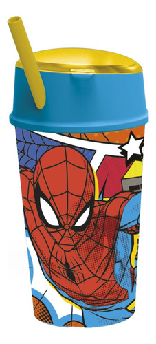Vaso Con Sorbete Y Cerealero Spiderman Stor Marvel