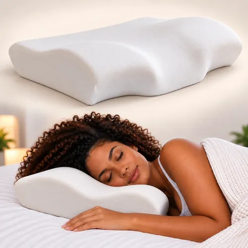 Flexleve Travesseiro Nasa Cervical Anatômico Ortopédico Visco Pescoço Branco
