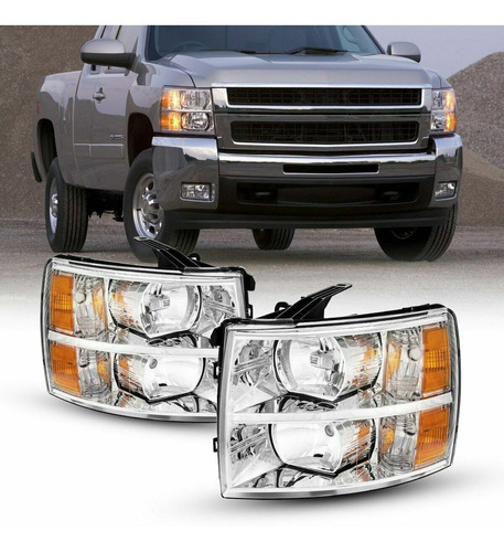 2x Headlights For 2007-2014 Chevrolet Silverado 07-14 Ch Ttq