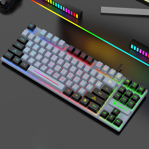 Teclado Para Juegos Por Cable De 87 Teclas Con