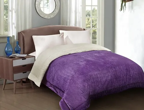 comprar Acolchado Corderito 1 Plaza Queen Color Violeta