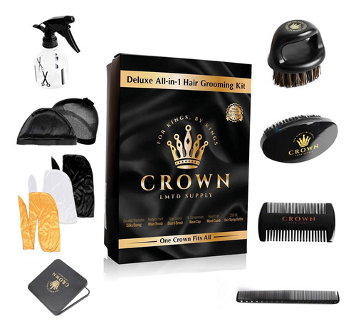 Kit De Waver 9 En 1 - 2 Durags Sedosos, Cepillo De Onda Dura