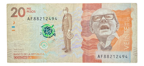 Billete 20000 Pesos Colombia 2017 Pick 461 C Michelsen (Usado)