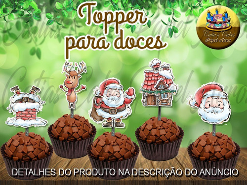 Natal 50 Topper  Para Doces 