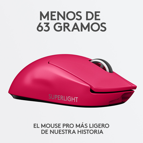 Mouse Inalámbrico Logitech G Pro X Superlight Gaming Magenta