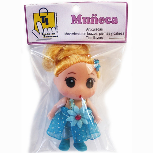 Muñeca Llavero Varios Modelos Y Colores Mov. Brazos Piernas