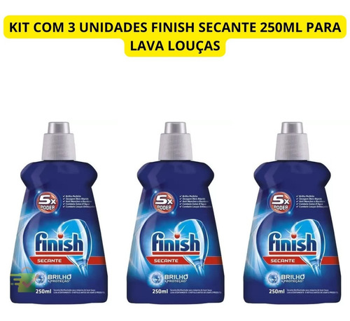 Kit Finish Secante Para Máquina Lava Louças Limpeza E Brilho