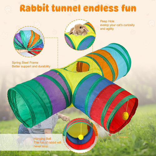 Túneles Y Tubos En Forma De Conejo Plegables De 3 Vías Para