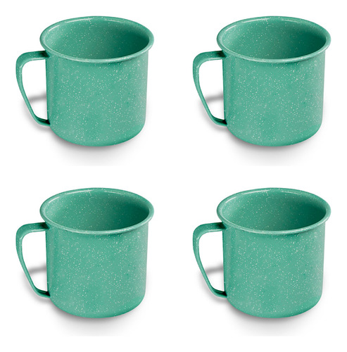 Set de tazas Cinsa C317589 color verde capacidad 360mL de 4 u